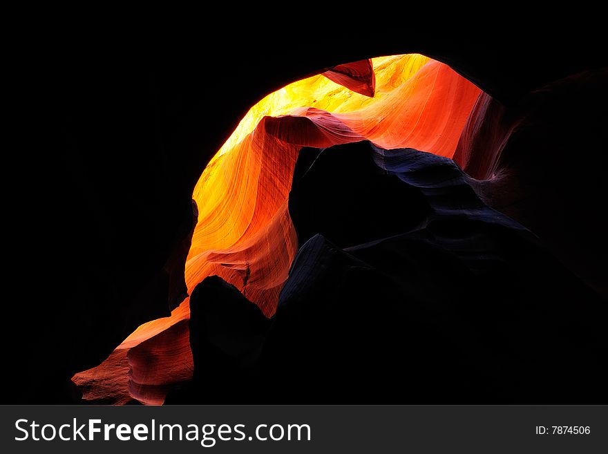Wonderful light of Antelope Canyon near Page, Arizona. Wonderful light of Antelope Canyon near Page, Arizona
