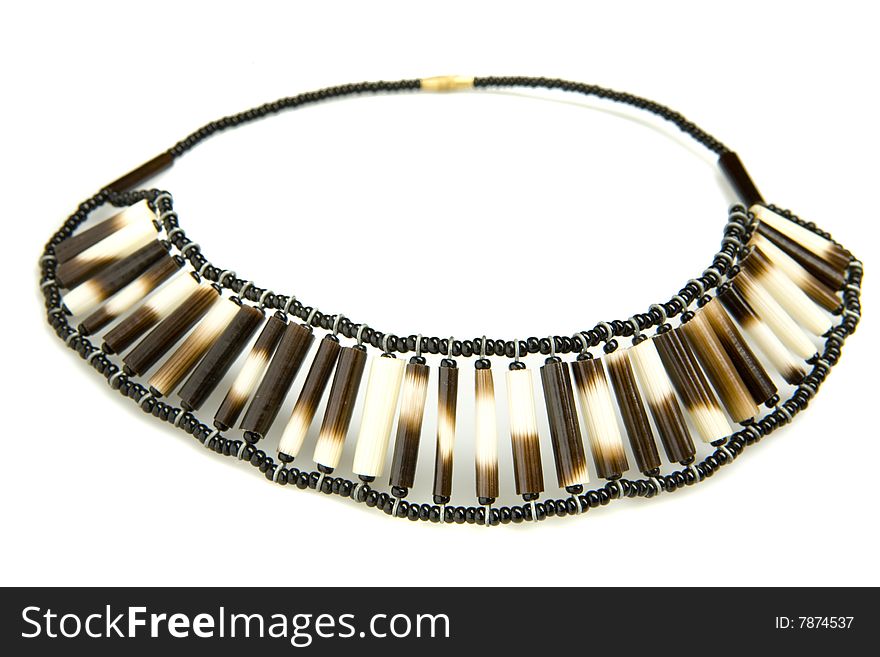 African Necklace on white ground