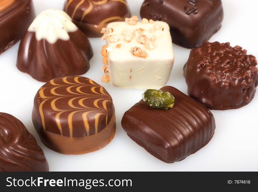 Close-up Of Candy On White Background