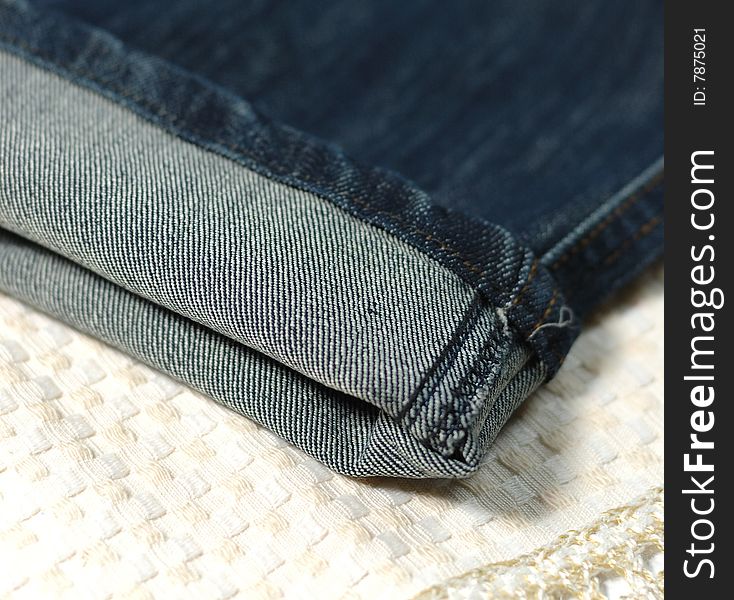 The detail of jean trouser