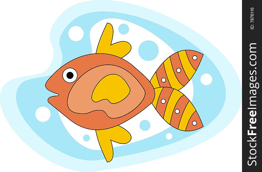 An illustration of orange fish