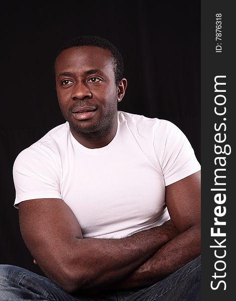 Portrait of a young man in the studio. Portrait of a young man in the studio