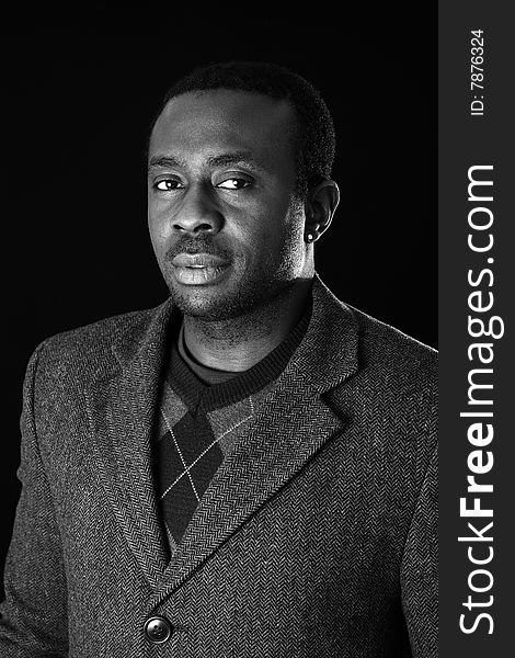 Portrait of a young man in the studio. Portrait of a young man in the studio