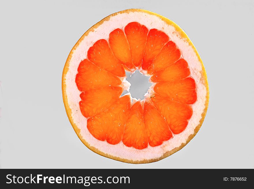 Fruit grapefruit a grey background