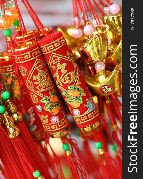 Chinese new year decoration items.