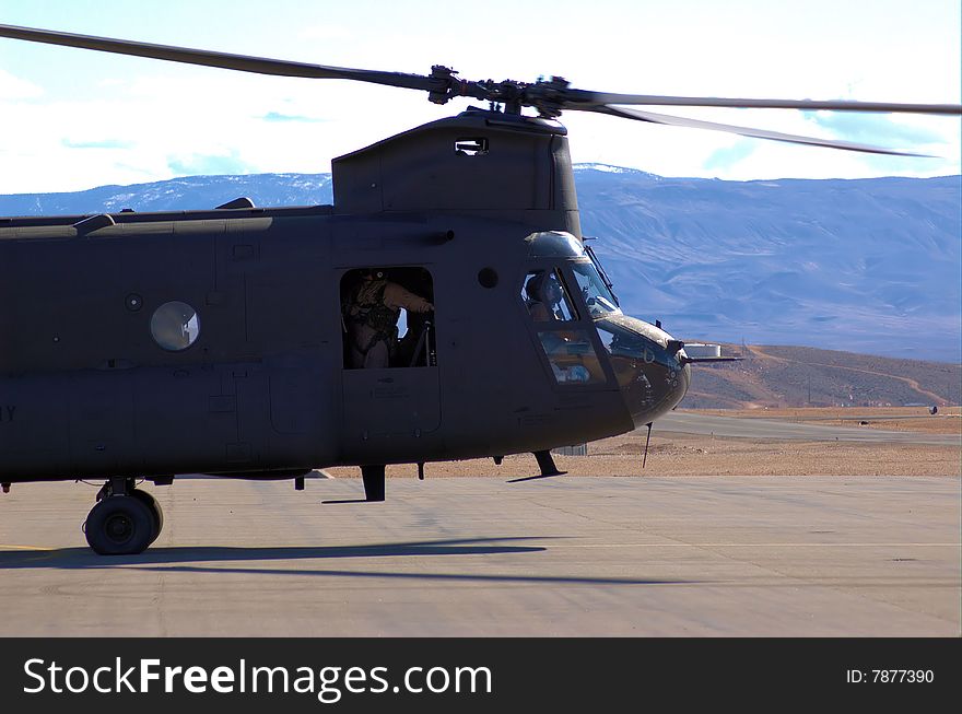 CH-47 Chinook, front section with cockpit. CH-47 Chinook, front section with cockpit