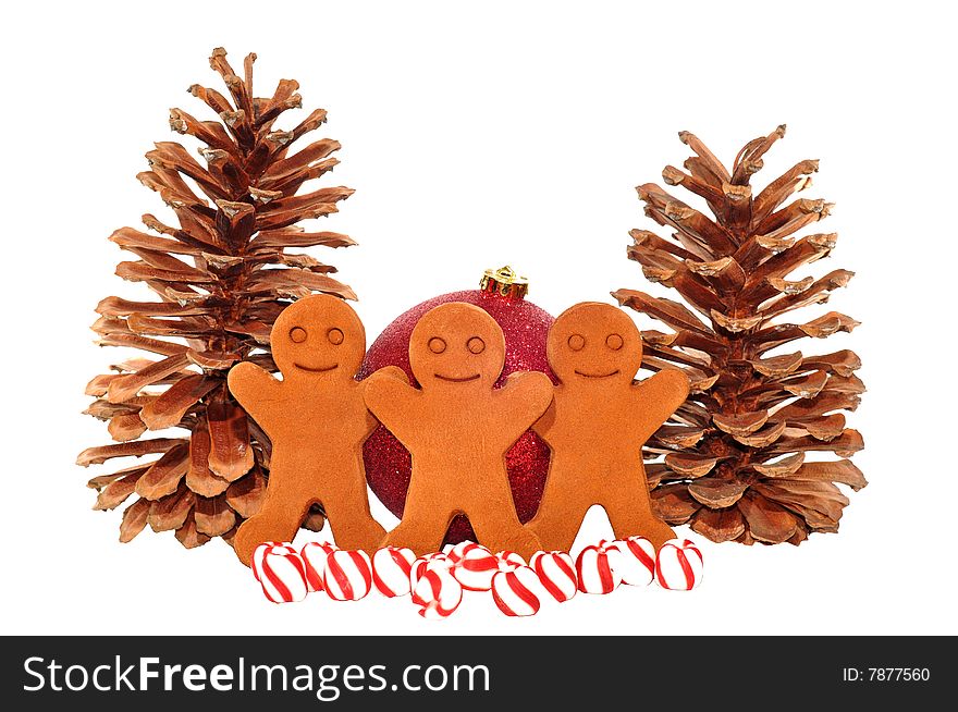 Gingerbread Men used as a Christmas Decoration. Gingerbread Men used as a Christmas Decoration