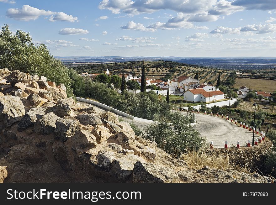 Small village in the plain of Alentejo, Portugal