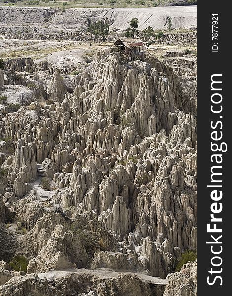 The Valle de la Luna (Valley of the Moon) is a bizarre, almost lunar landscape formed by the erosion of salt mountains.