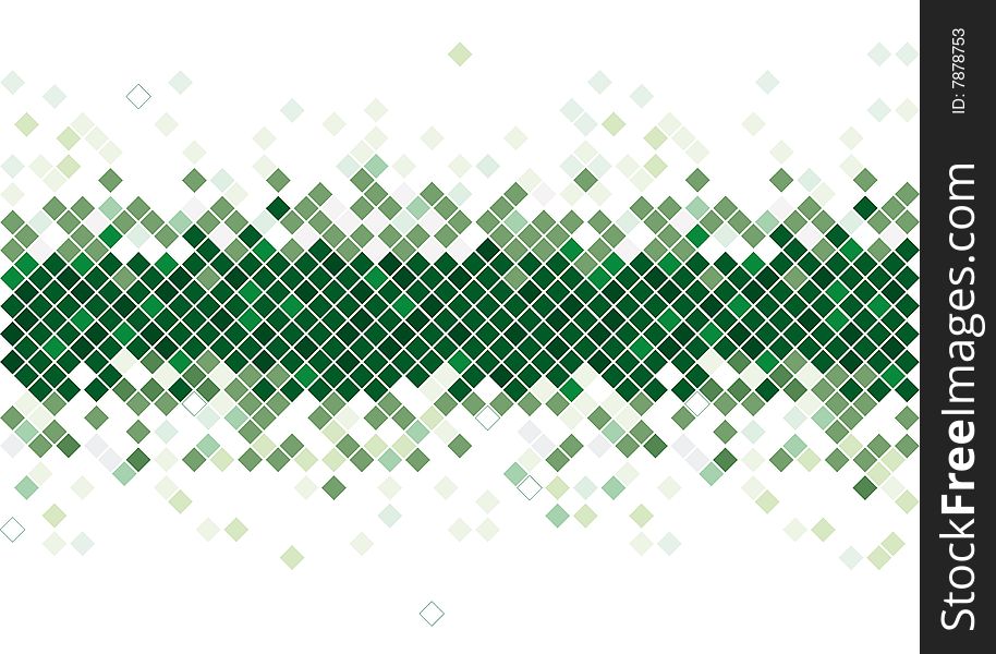 Mosaic background in green color