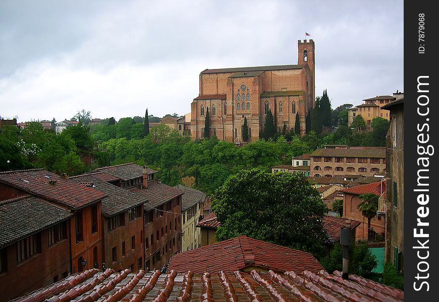 View from the streets of Siena Italy. View from the streets of Siena Italy