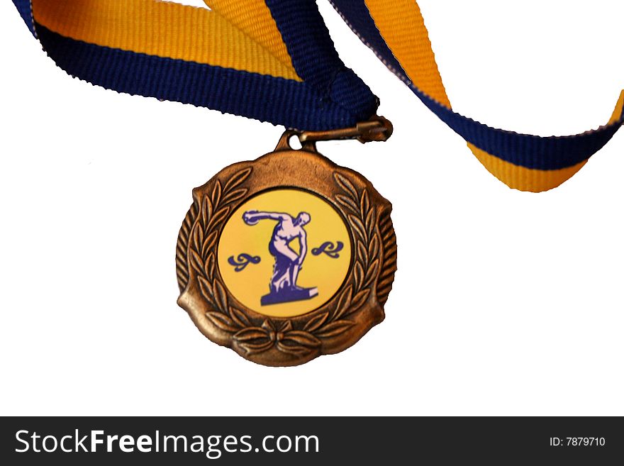 Sports medal isolated on white