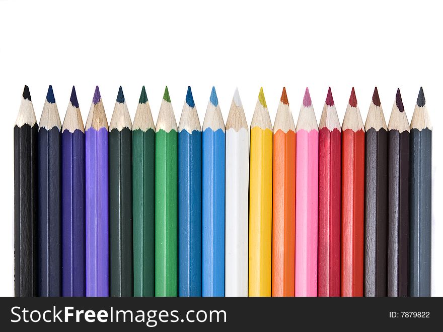 Color pencils isolated on white