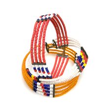 Three African Bracelets Stock Photo