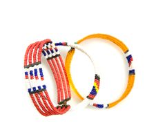 Three African Bracelets Stock Photography