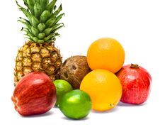 Group Of Fresh Fruits Royalty Free Stock Photo Group Of Fresh Fruits Royalty Free Stock Photo