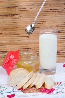 Milk And Honey Royalty Free Stock Images Milk And Honey Royalty Free Stock Images
