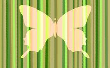 Green Stripes With Pale Butterfly Stock Images Green Stripes With Pale Butterfly Stock Images