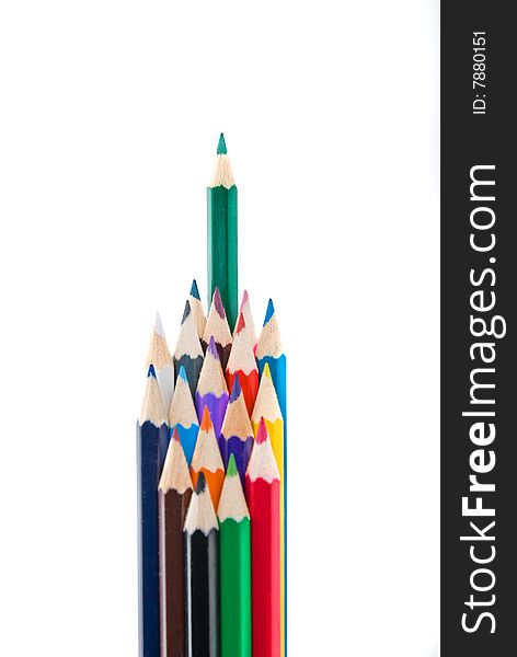 Color pencils isolated on white