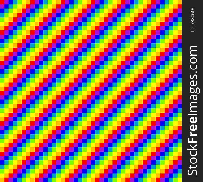 Seamless pixel rainbow background, vector illustration