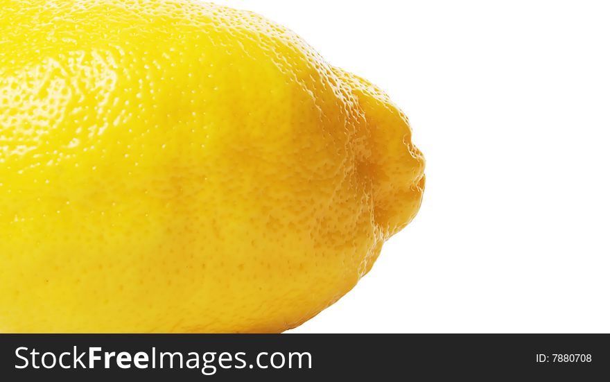 A beautiful picture of ripe lemon isolated on a white background