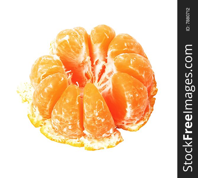 Mandarins, isolated on a white background