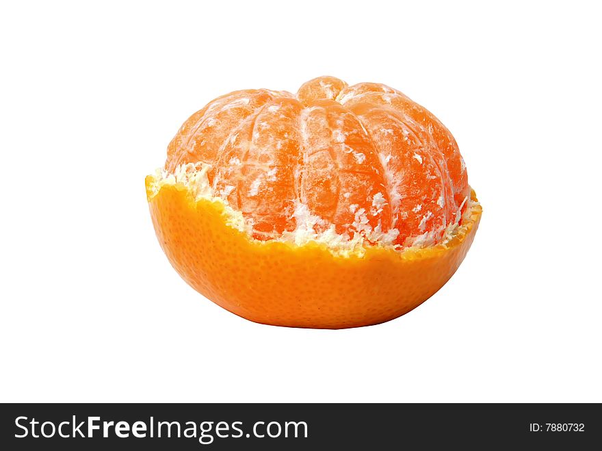 Mandarins, isolated on a white background