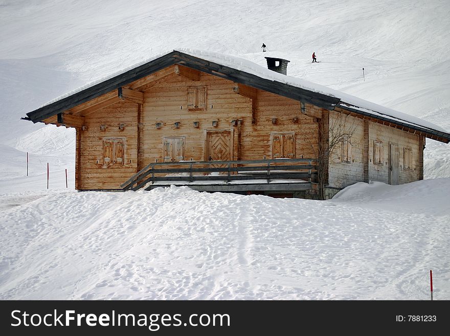 Rustic house on the ski slopes. Rustic house on the ski slopes