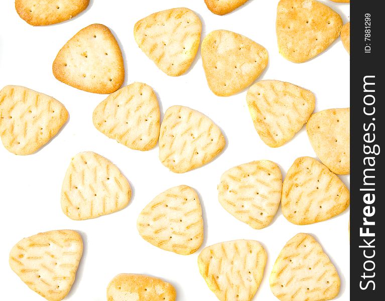 Background of yellow salty crackers
