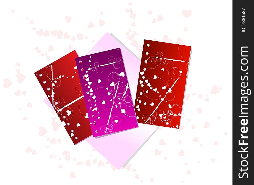 Valentines day card illustration for designers
