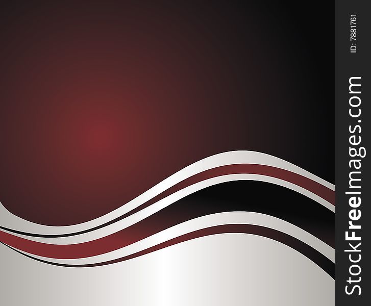 Red and silver card for text (vector)