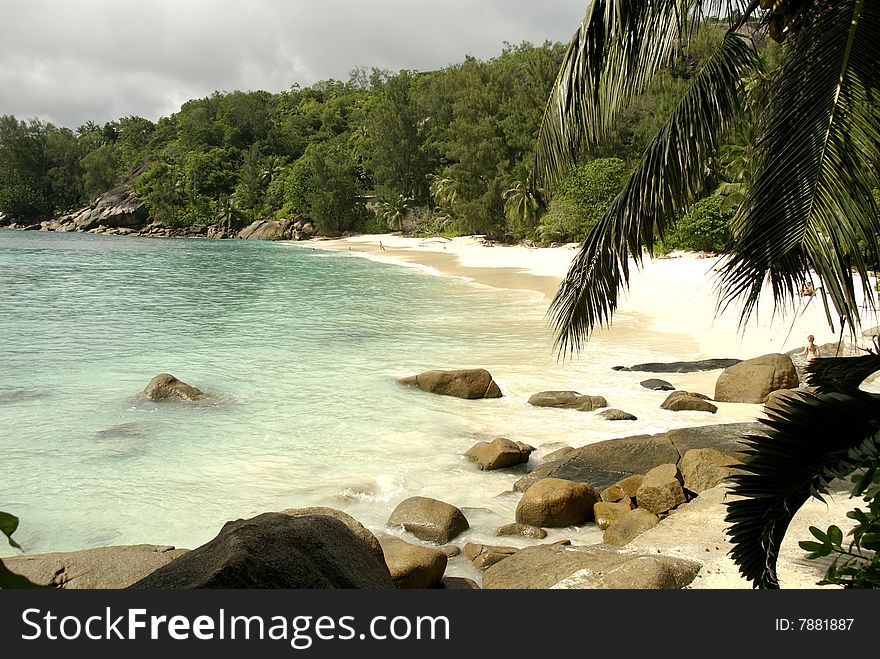 A beach on Mahe, Seychelles. A beach on Mahe, Seychelles.