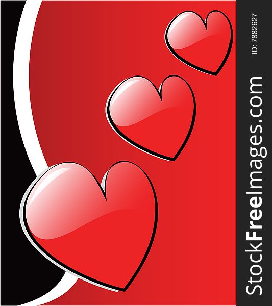 Vector valentine's hearts eps 8