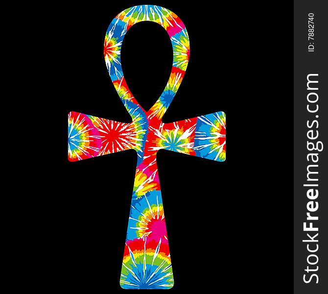 Tie Dyed Ankh