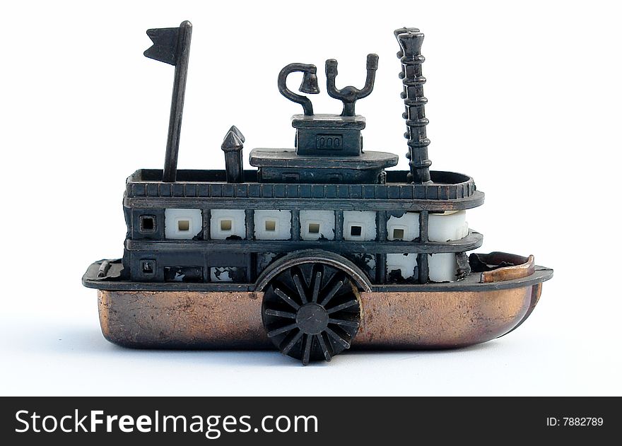 Antique ship on white background, photo image. Antique ship on white background, photo image