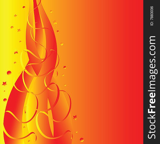 Abstract background composition with fire and place for your text.
