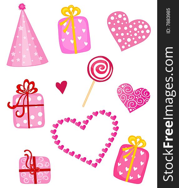 Set of valentine's day illustrations