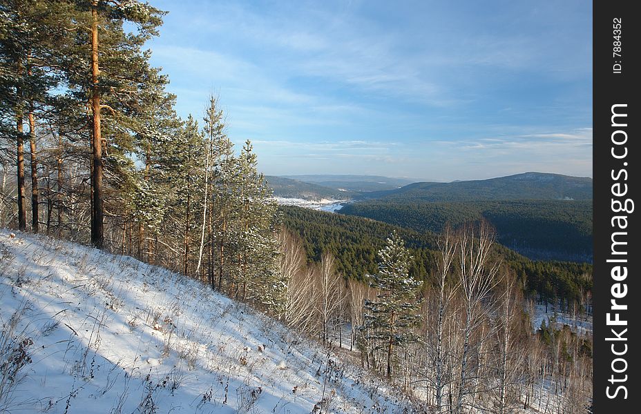 Winter Day at the Ural Mountains