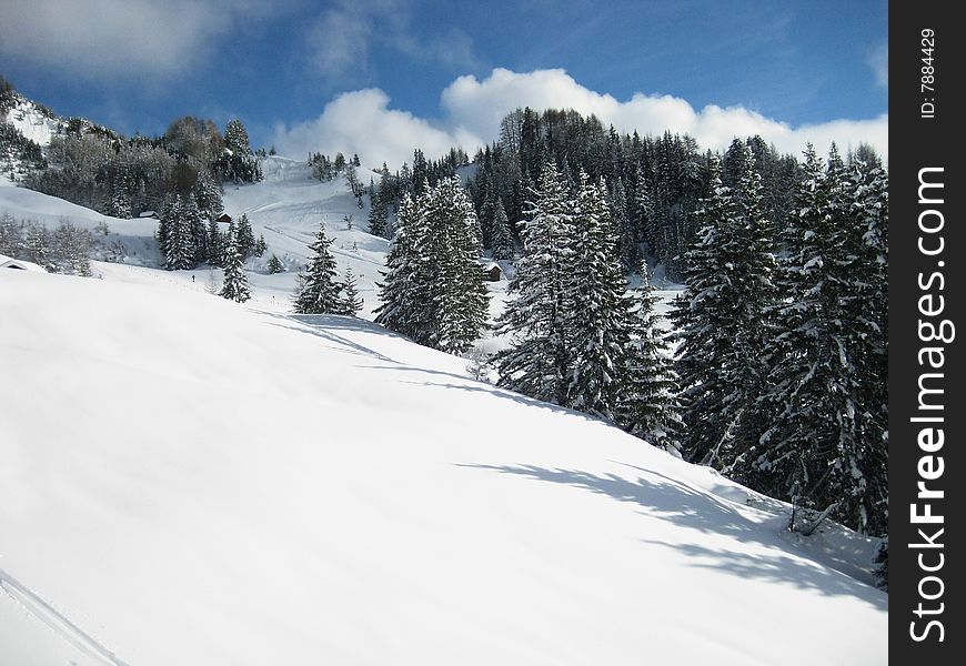 Ski areal Alta Badia, Dolomite, Italy. Ski areal Alta Badia, Dolomite, Italy