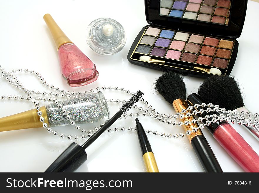 Decorative cosmetics for drawing a make-up. Decorative cosmetics for drawing a make-up