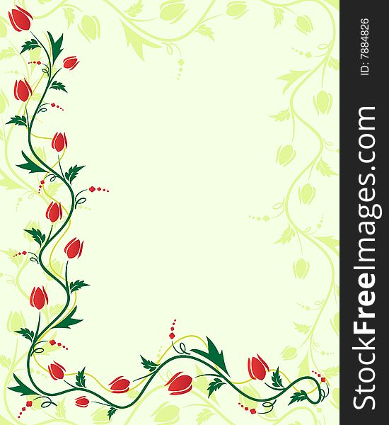 Floral background with place for your text