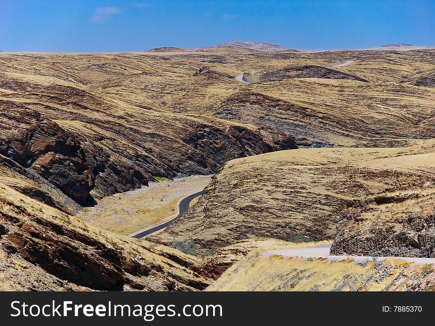 Endless road through kuiseb canyon