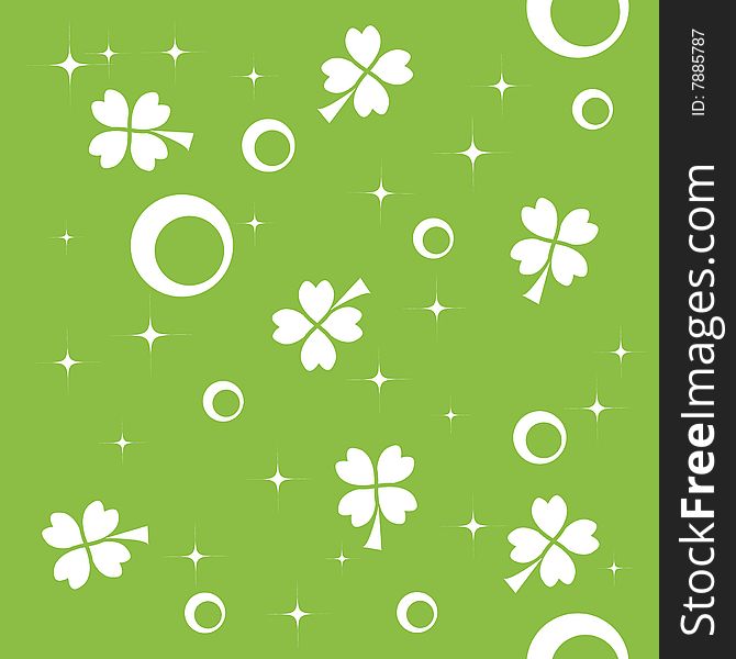 Seamless pattern with quatrefoils for St. Patrick's Day