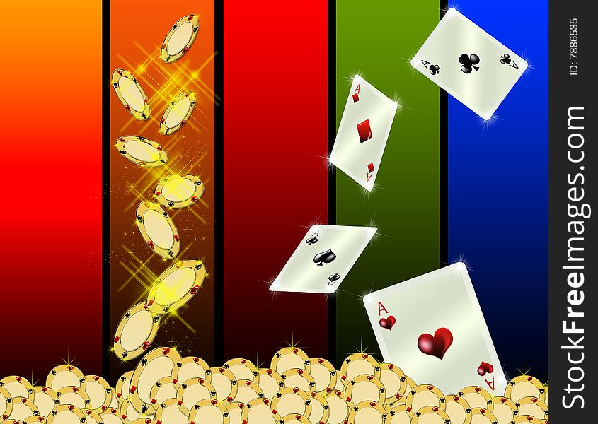 A background with poker aces