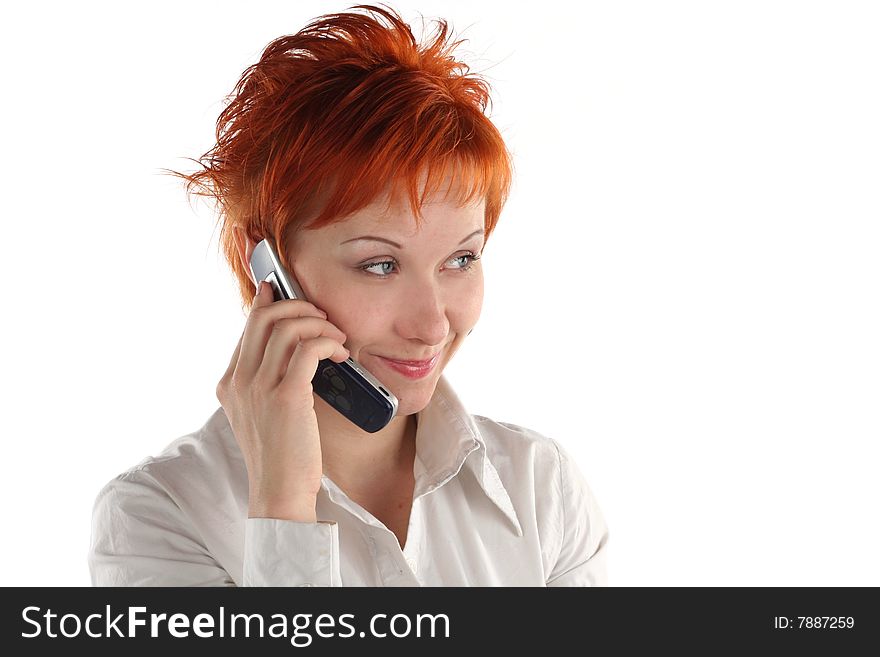 Woman Talking By Mobile Phone