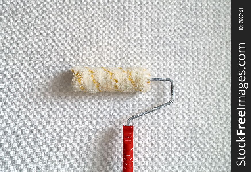 Isolated painting roller on white backgroun. Isolated painting roller on white backgroun