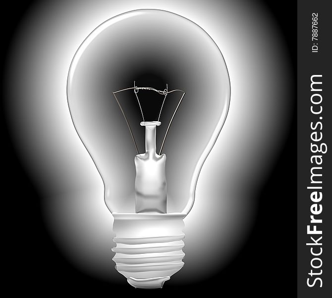 Light bulb - computer generated image