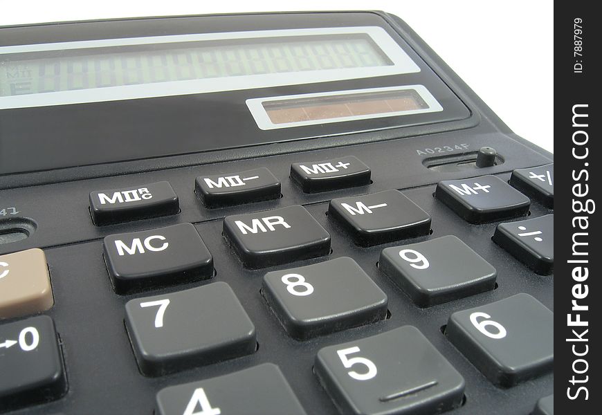 Calculator in white background,   isolated