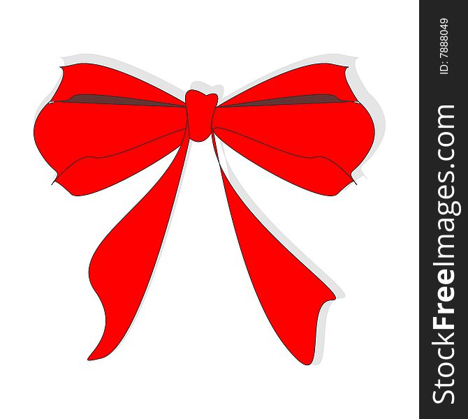 Red bow.