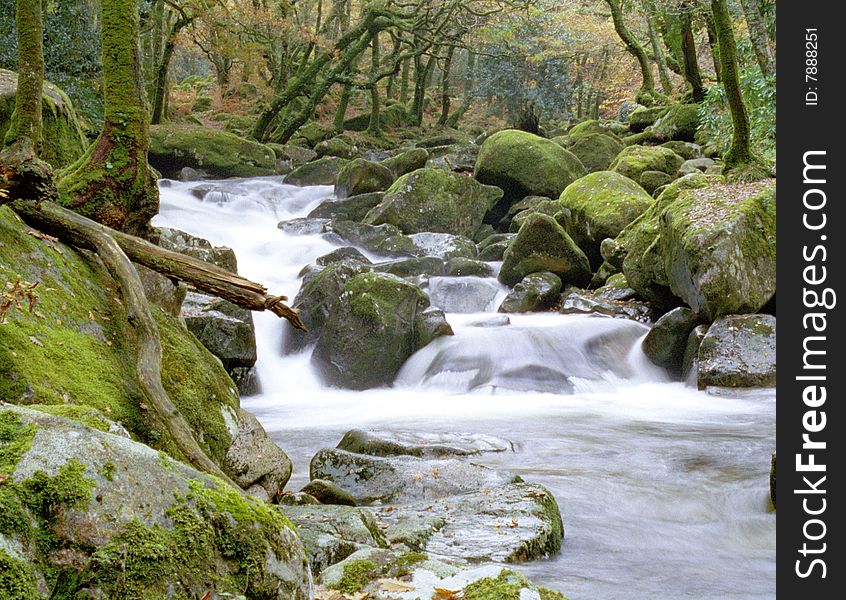 The river's rapids twist their way through the valley. The river's rapids twist their way through the valley